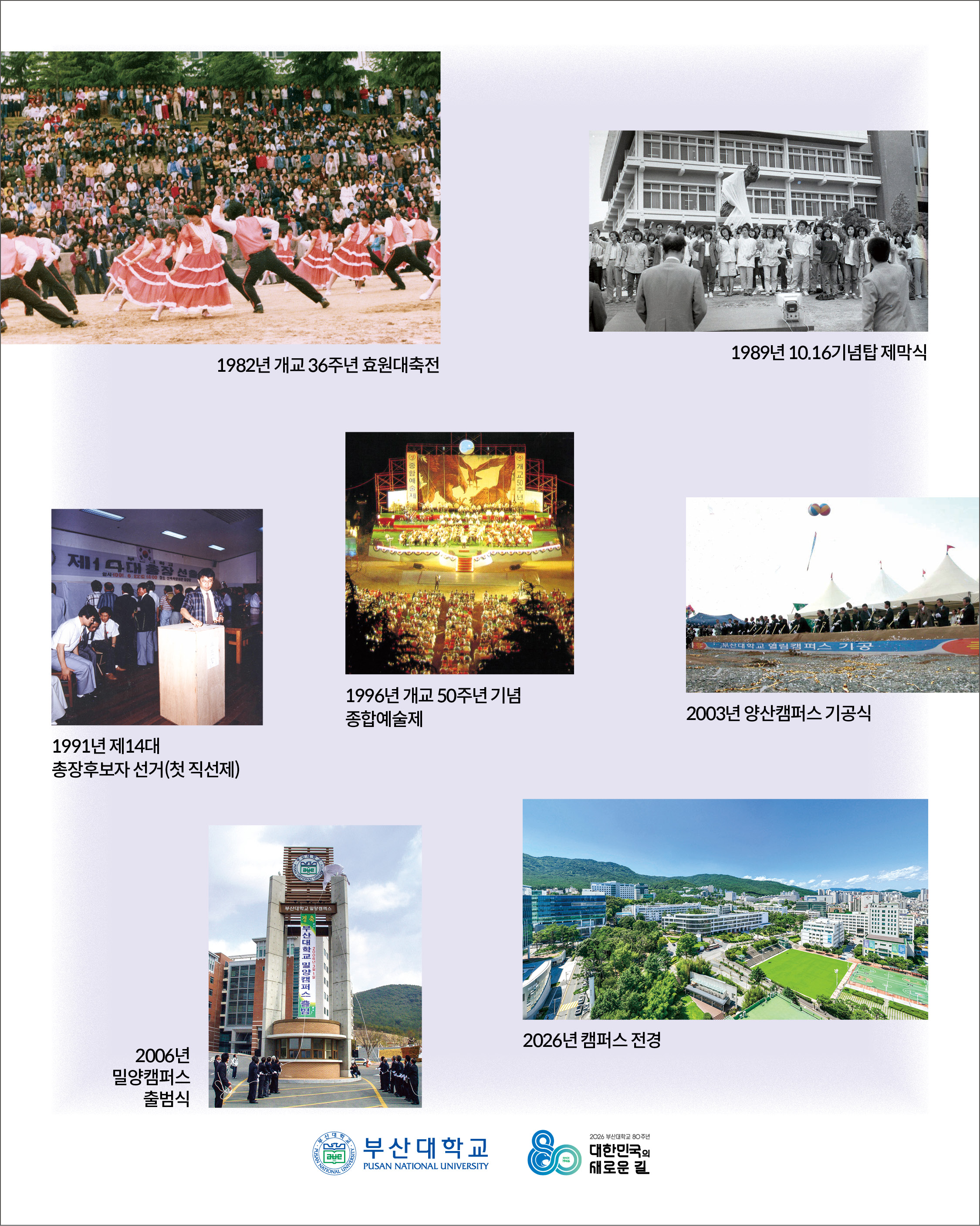 '[PNU_NEWS] 부산대학교 개교 80주년, 위대한 80년의 기록' 첨부파일 이미지, 상세내용은 아래내용 참고