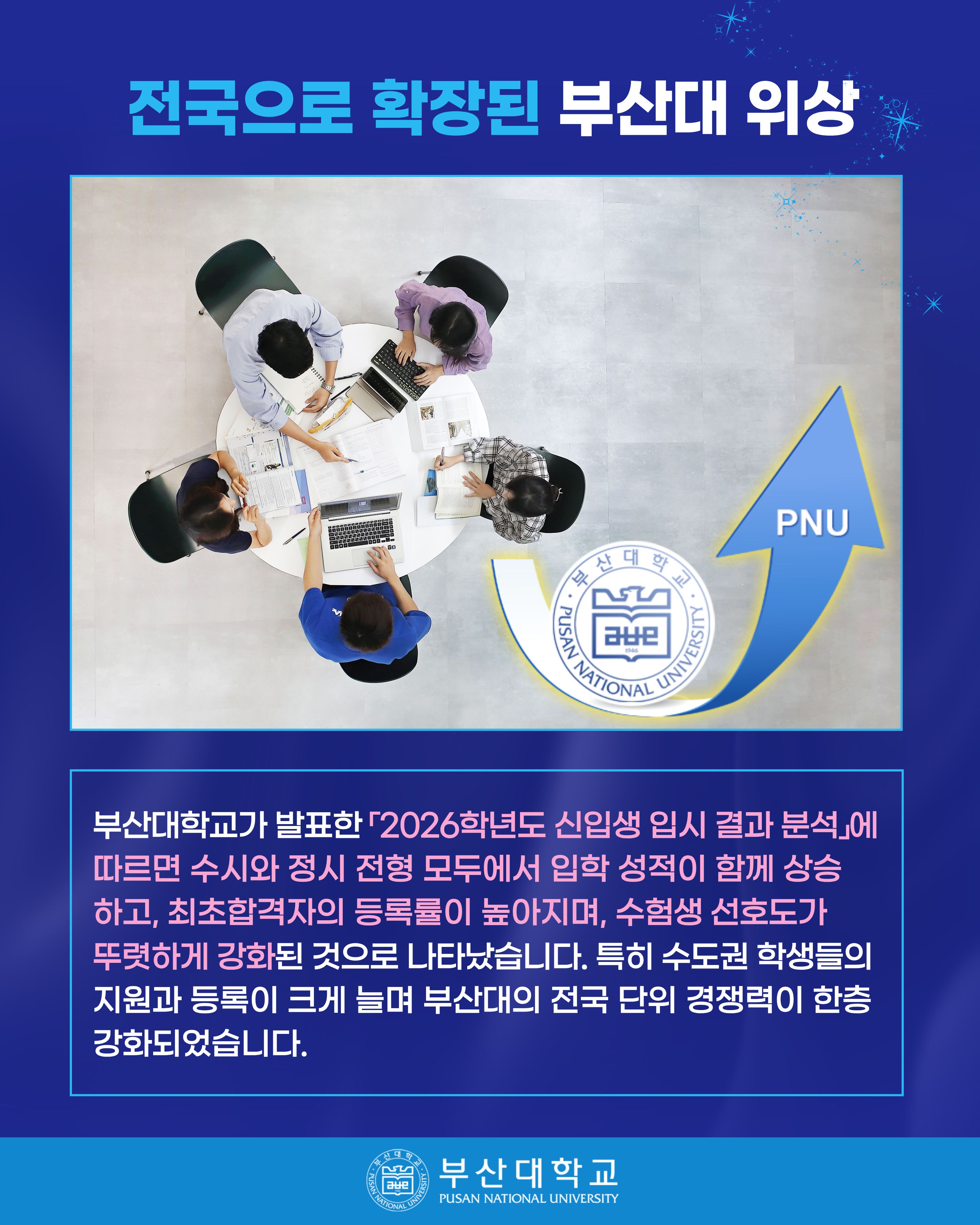 '[PNU_NEWS] 2026학년도 신입생 입시 결과 분석' 첨부파일 이미지, 상세내용은 아래내용 참고