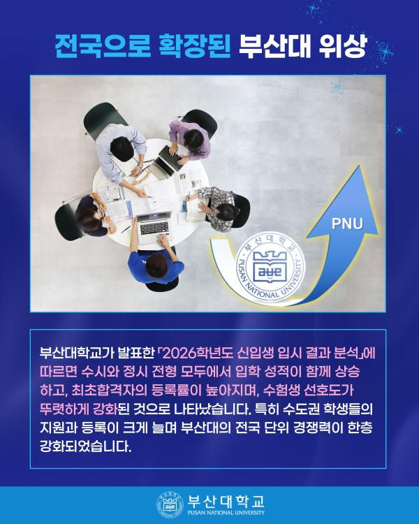 '[PNU_NEWS] 2026학년도 신입생 입시 결과 분석'