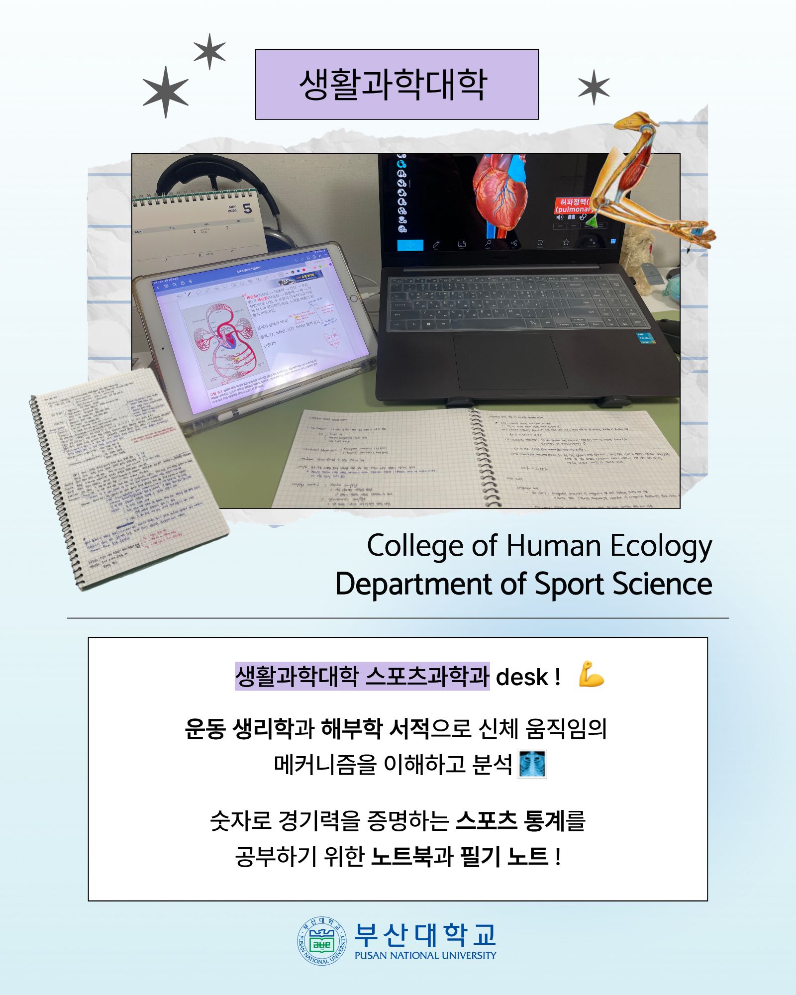 '[PNU_대학생활] 학과별 What‘s on my desk' 첨부파일 이미지, 상세내용은 아래내용 참고