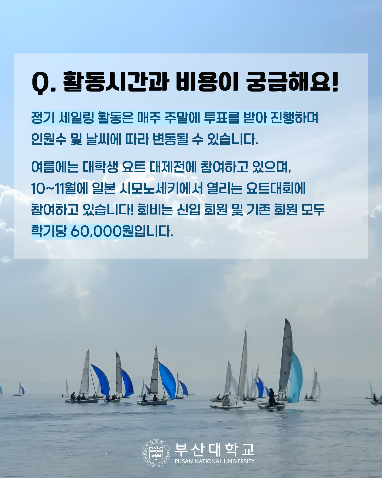 '[PNU_동아리] The Blue를 소개합니다!' 첨부파일 이미지, 상세내용은 아래내용 참고